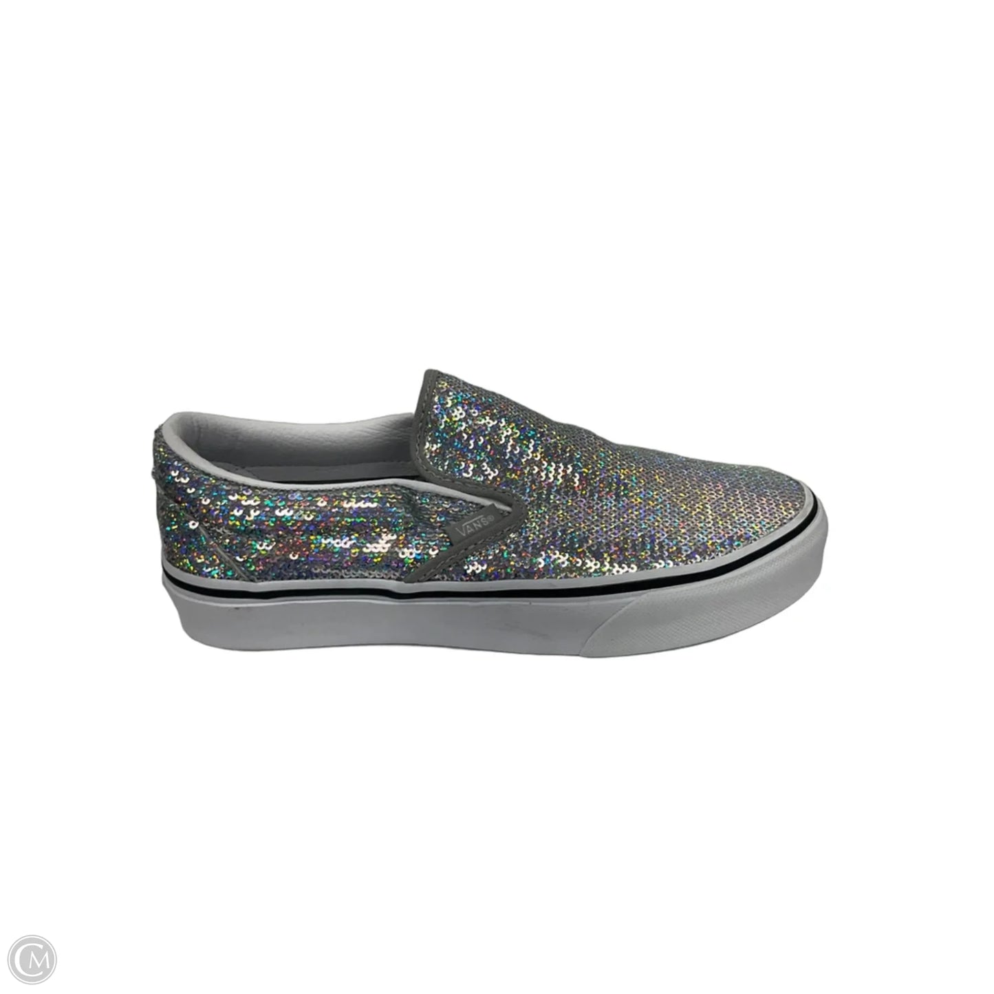 Shoes Sneakers By Vans In Silver, Size: 7