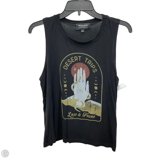 Top Sleeveless By Clothes Mentor In Black, Size: L