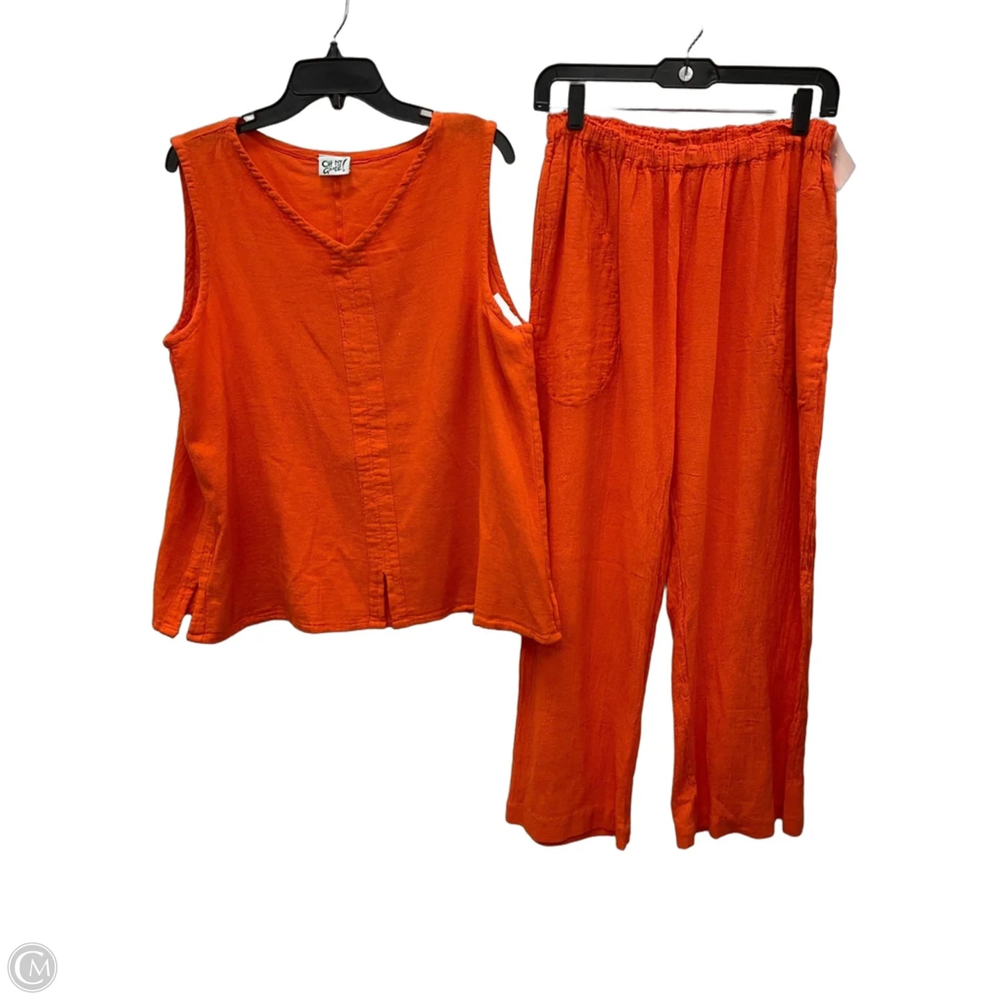 Top 2pc Sleeveless By Clothes Mentor In Orange, Size: 2