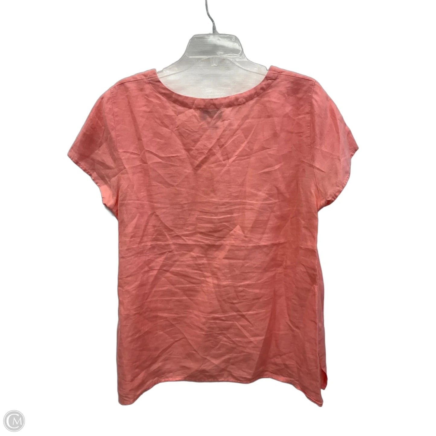 Top Short Sleeve By Peck And Peck In Peach, Size: L