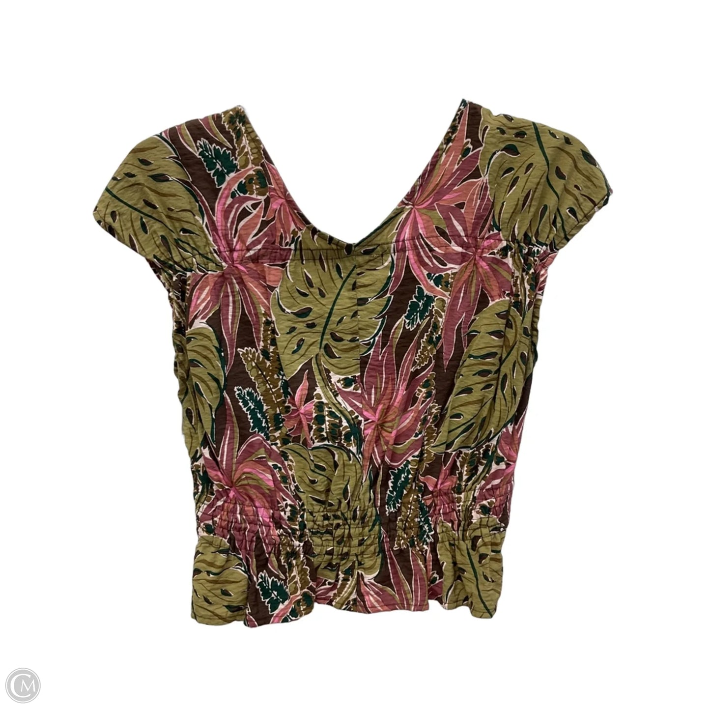 Top Sleeveless By Madewell In Green & Pink, Size: M