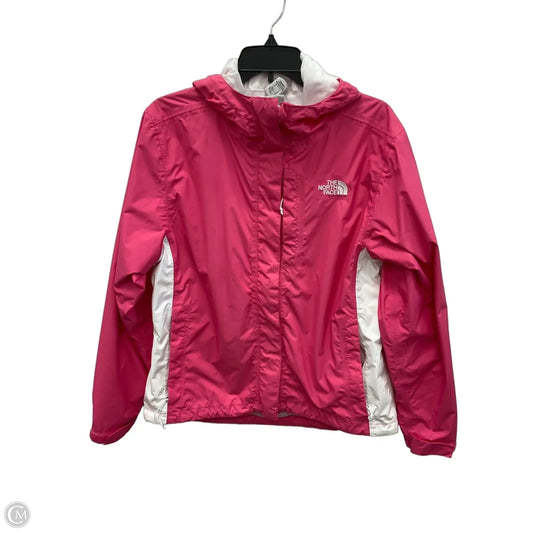 Jacket Windbreaker By The North Face In Pink & White, Size: M