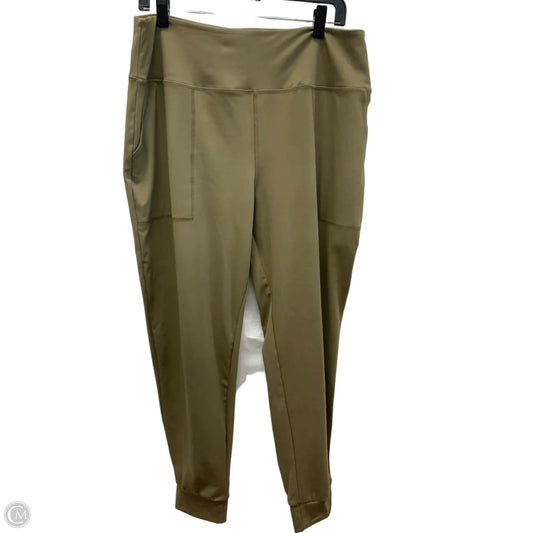 Athletic Pants By Garnet Hill In Green, Size: L