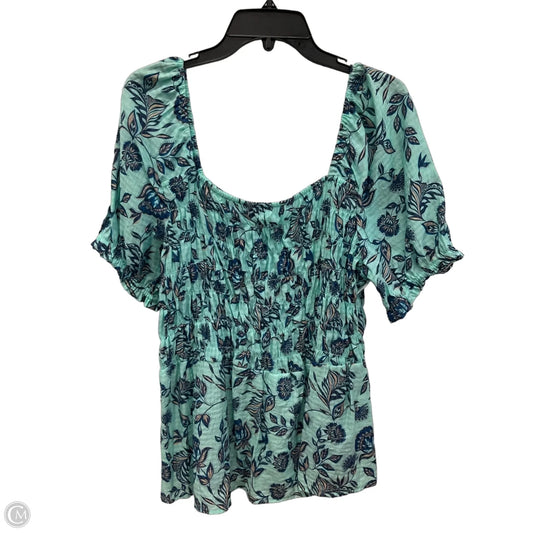 Top Short Sleeve By Lane Bryant In Teal, Size: Xl