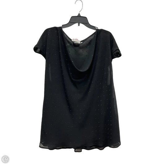 Top Short Sleeve By Calvin Klein In Black, Size: 3x