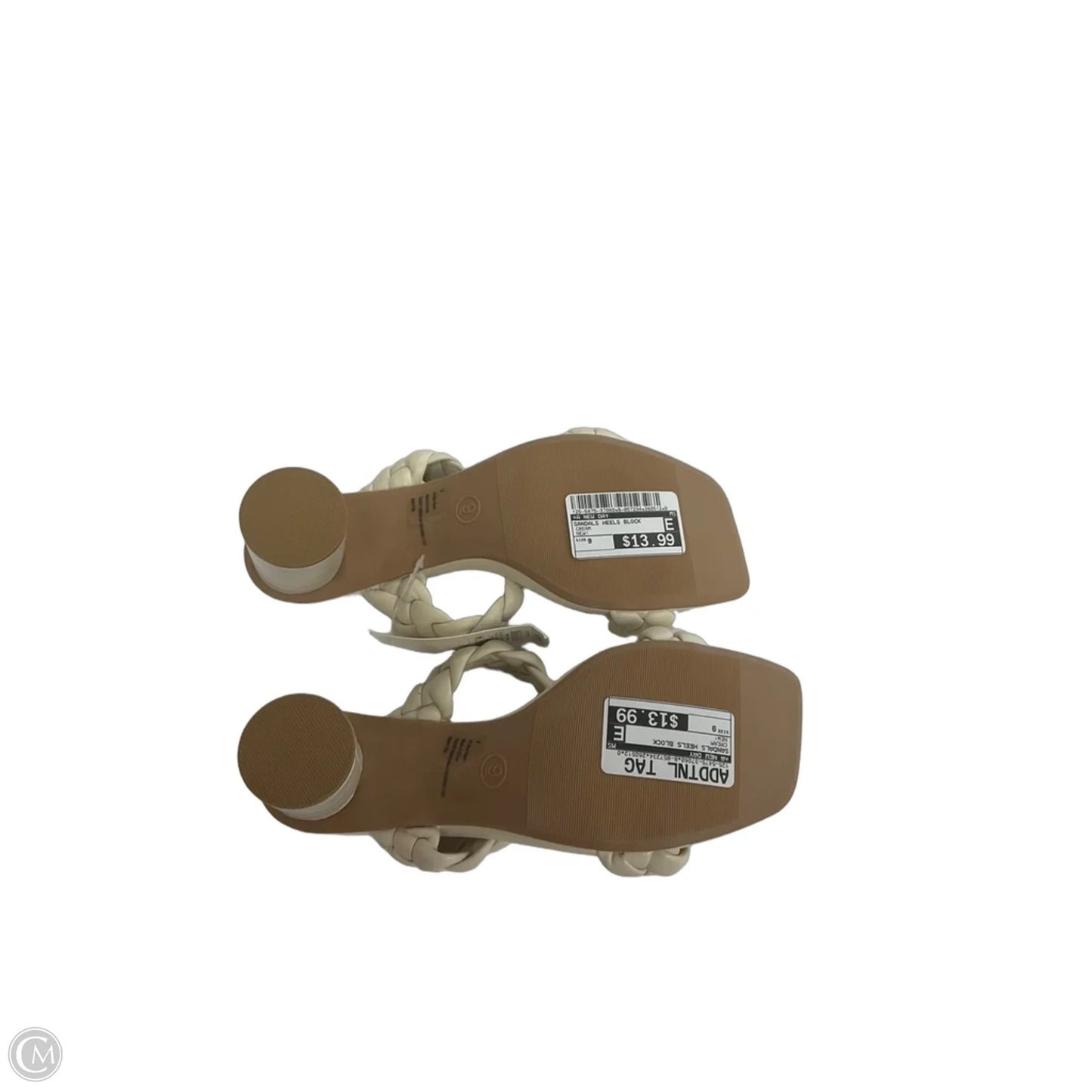 Sandals Heels Block By A New Day In Cream, Size: 9