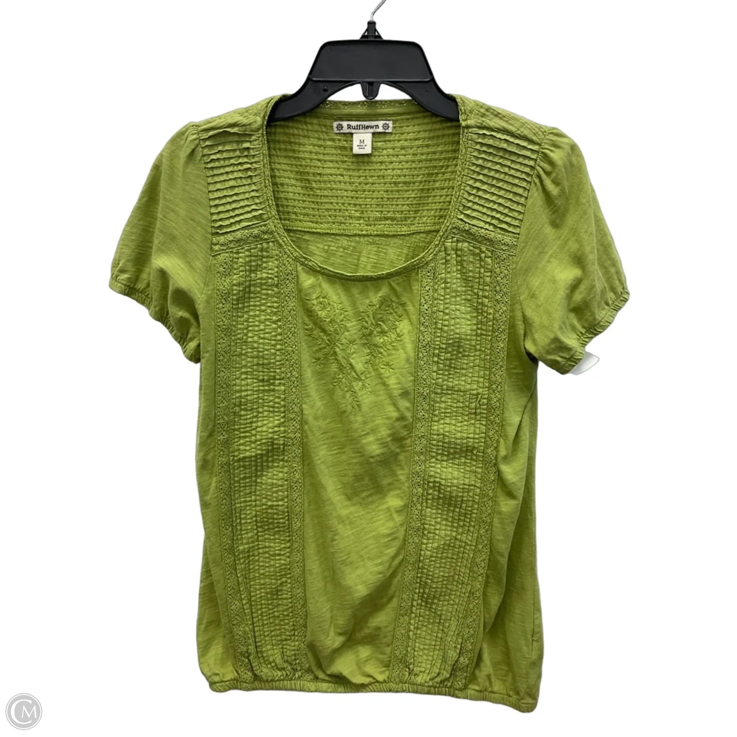 Top Short Sleeve By Ruff Hewn In Green, Size: M