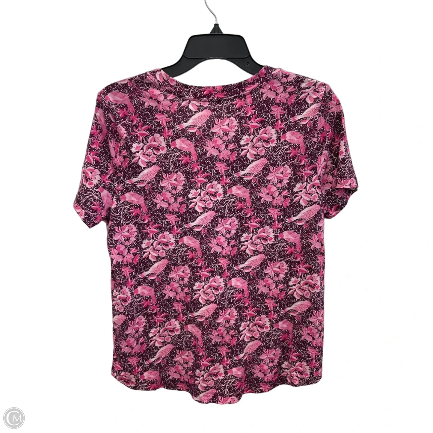 Top Short Sleeve Basic By Loft In Purple, Size: L