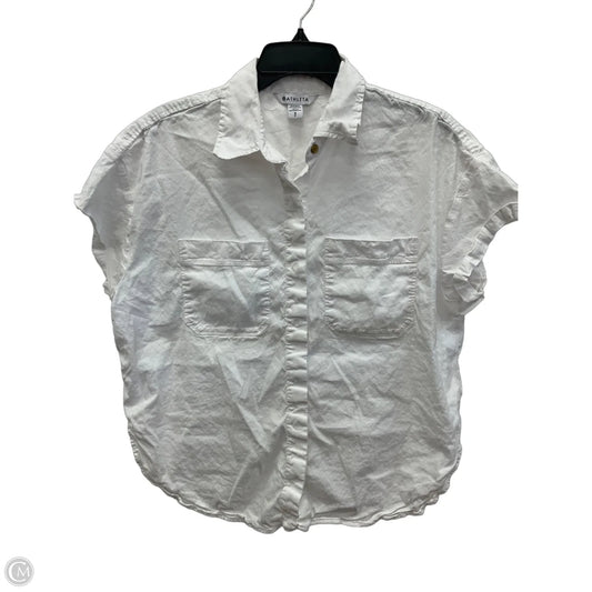 Blouse Short Sleeve By Athleta In White, Size: S