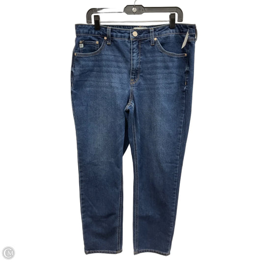 Jeans Straight By Seven 7 In Blue Denim, Size: 12