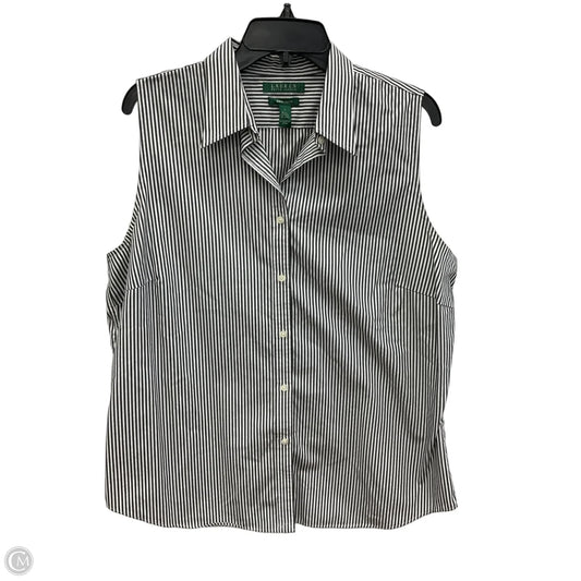Blouse Sleeveless By Lauren By Ralph Lauren In Striped Pattern, Size: Xl