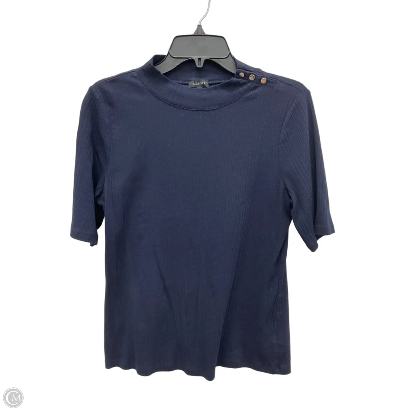 Top Short Sleeve By Talbots In Blue, Size: L