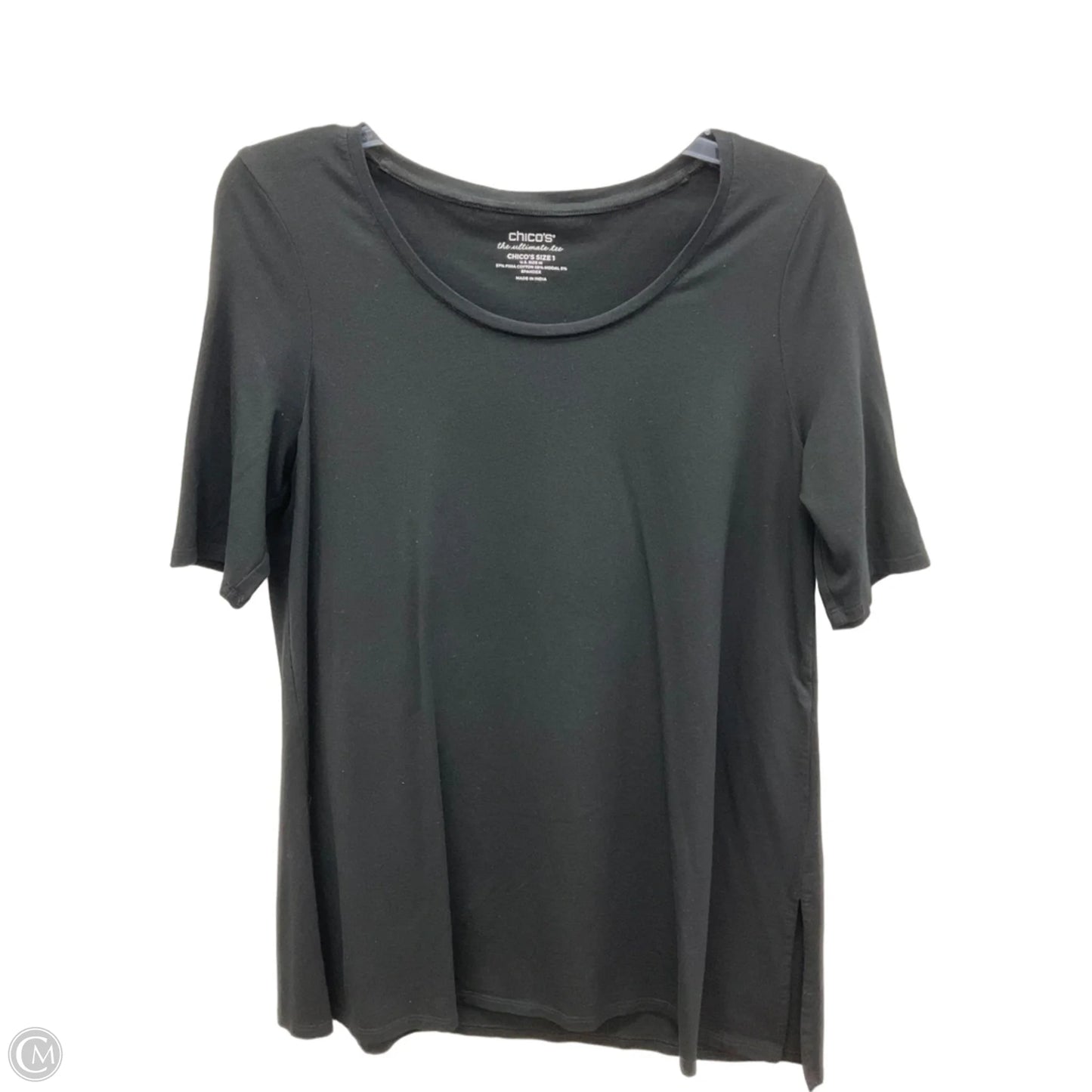 Top Short Sleeve By Chicos In Black, Size: M