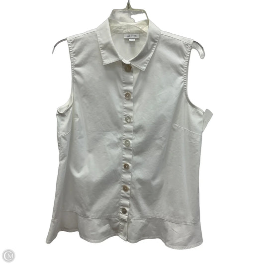 Blouse Sleeveless By J. Jill In White, Size: Mp