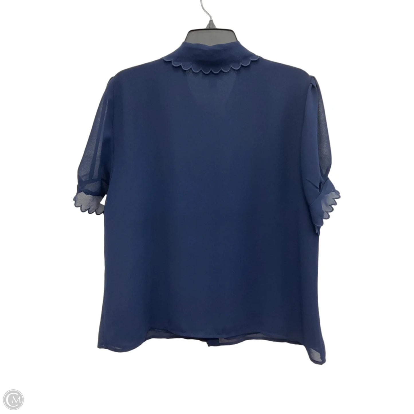 Blouse Short Sleeve By Cece In Blue, Size: Xl