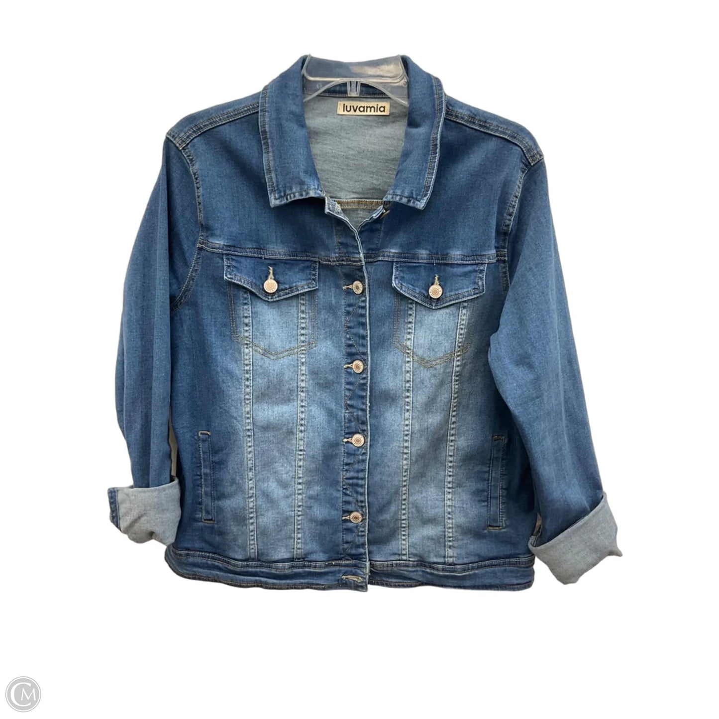 Jacket Denim By Cmf In Blue Denim, Size: Xl