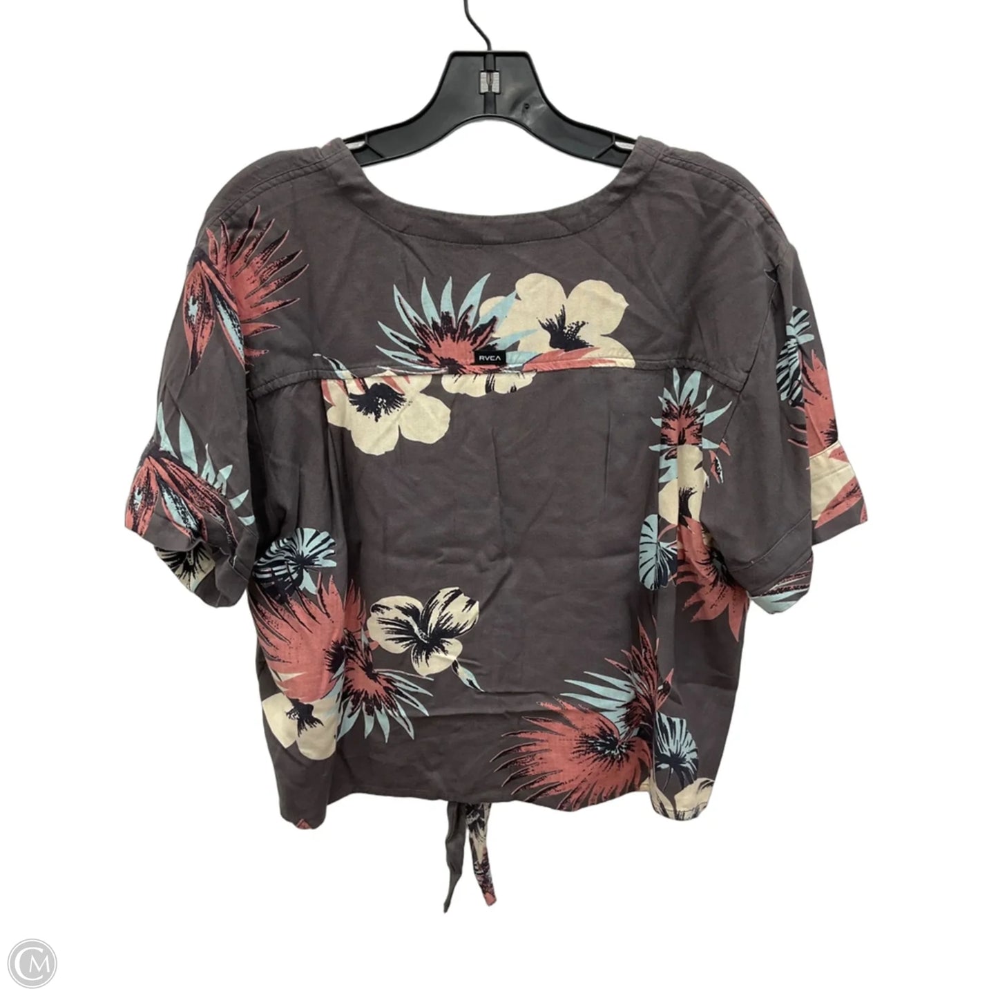Top Short Sleeve By Clothes Mentor In Floral Print, Size: L