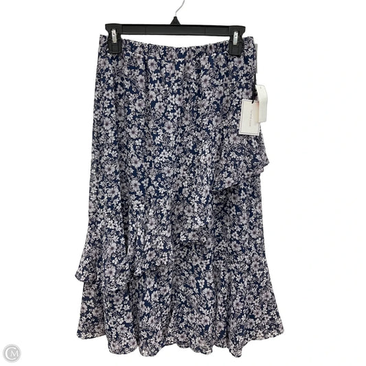 Skirt Midi By 1.state In Floral Print, Size: Xs