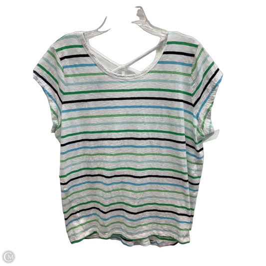 Top Short Sleeve Basic By Talbots In Striped Pattern, Size: 1x