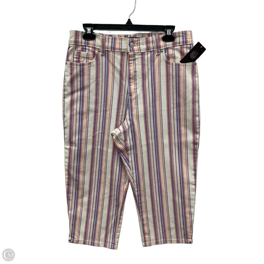 Capris By Gloria Vanderbilt In Striped Pattern, Size: 12