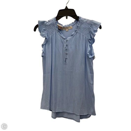 Top Short Sleeve By Loft In Blue, Size: S