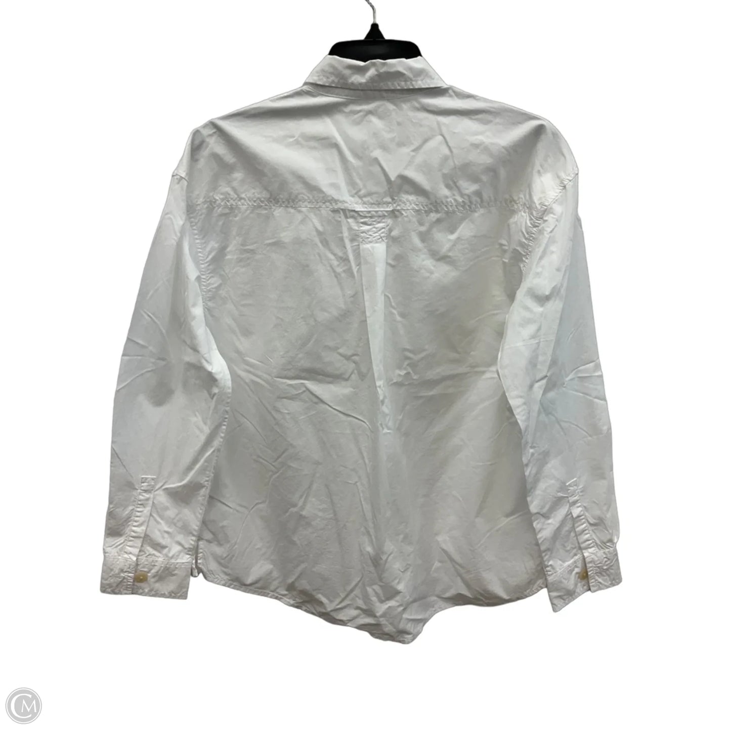 Blouse Long Sleeve By Gap In White, Size: S
