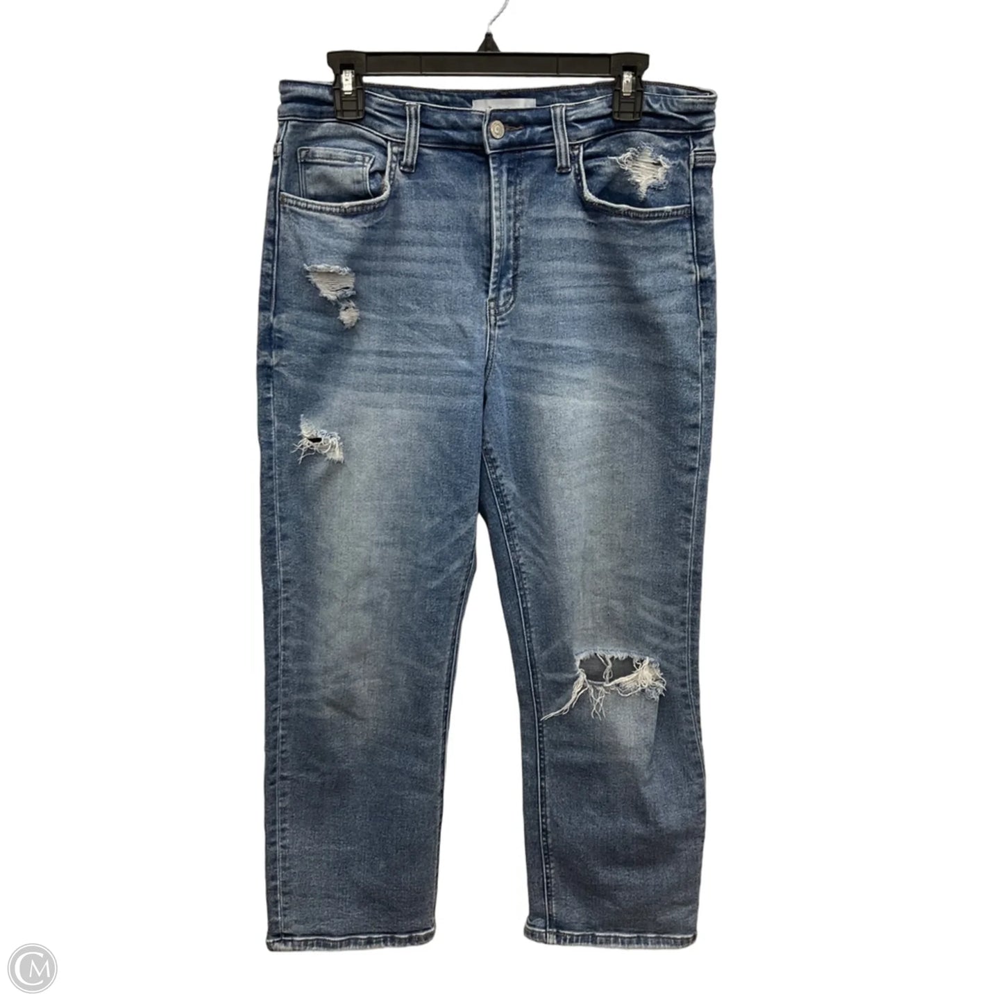 Jeans Straight By Vervet In Blue Denim, Size: 10