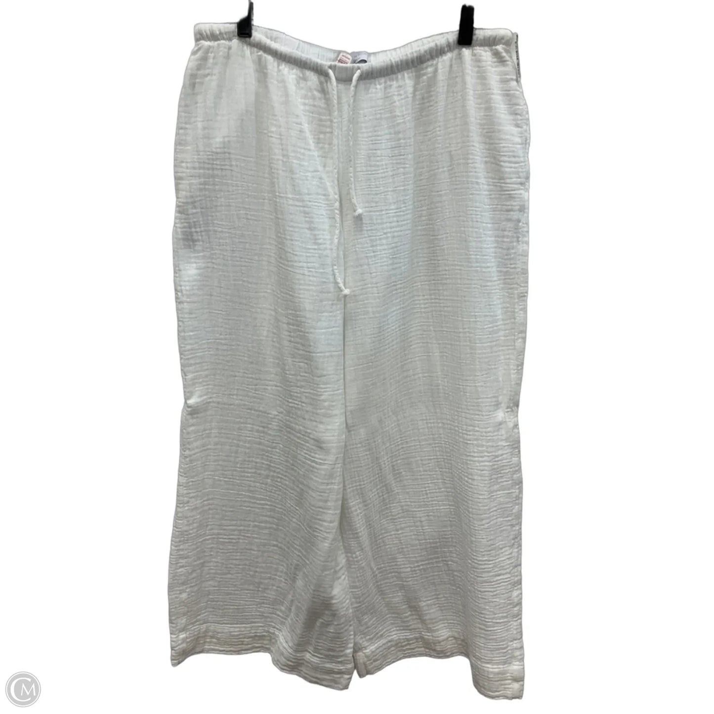 Pants Wide Leg By Cmb In White, Size: Xl