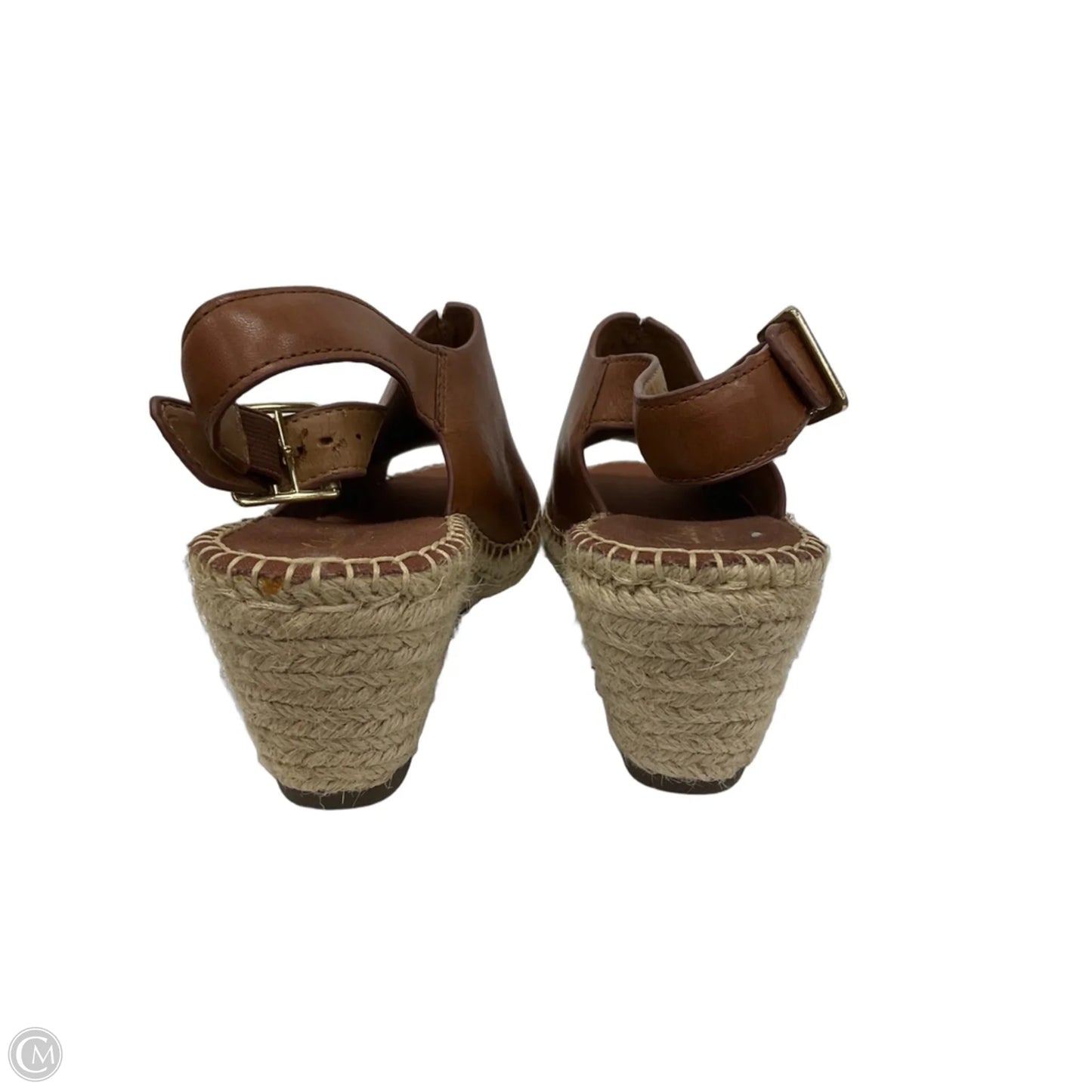 Sandals Heels Wedge By Clarks In Brown, Size: 6.5