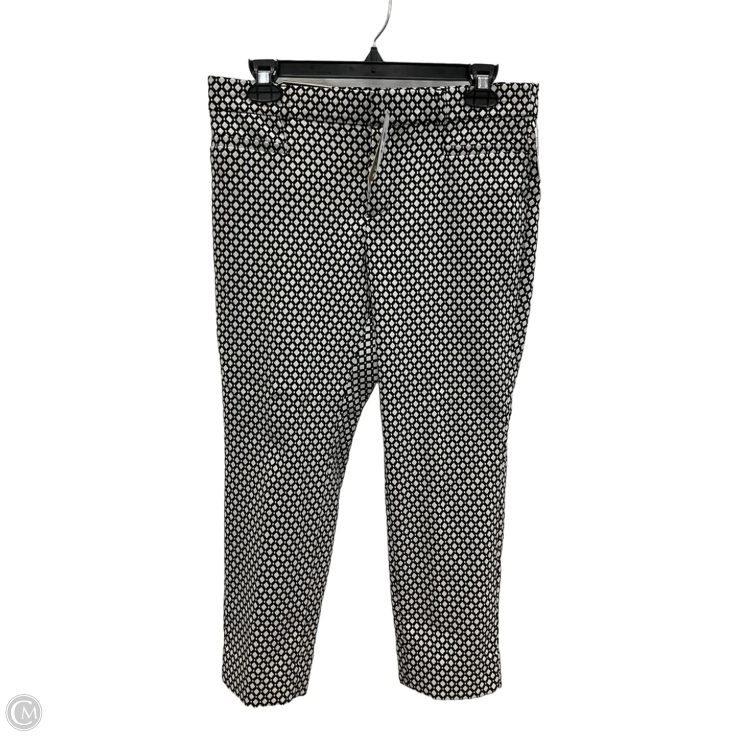 Pants Cropped By Banana Republic In Black & Cream, Size: 6p