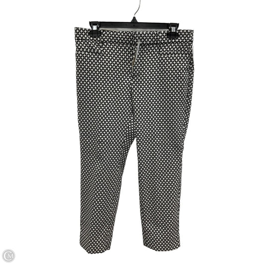 Pants Cropped By Banana Republic In Black & Cream, Size: 6p