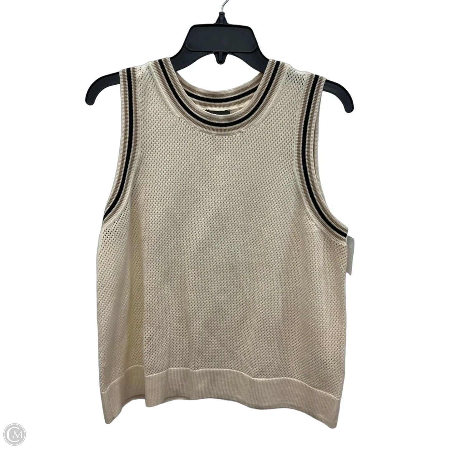 Top Sleeveless By Vince Camuto In Cream, Size: L