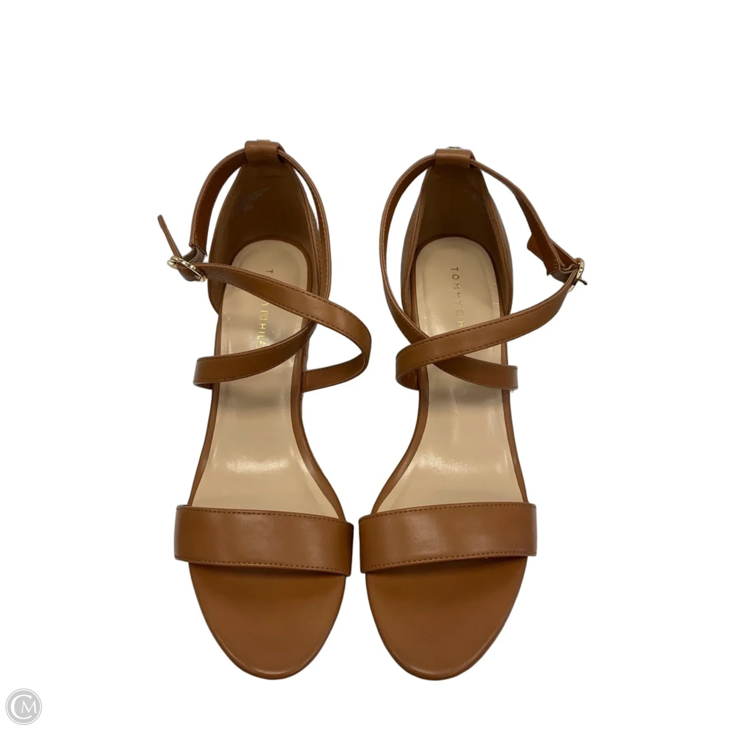 Sandals Heels Wedge By Tommy Hilfiger In Tan, Size: 9.5