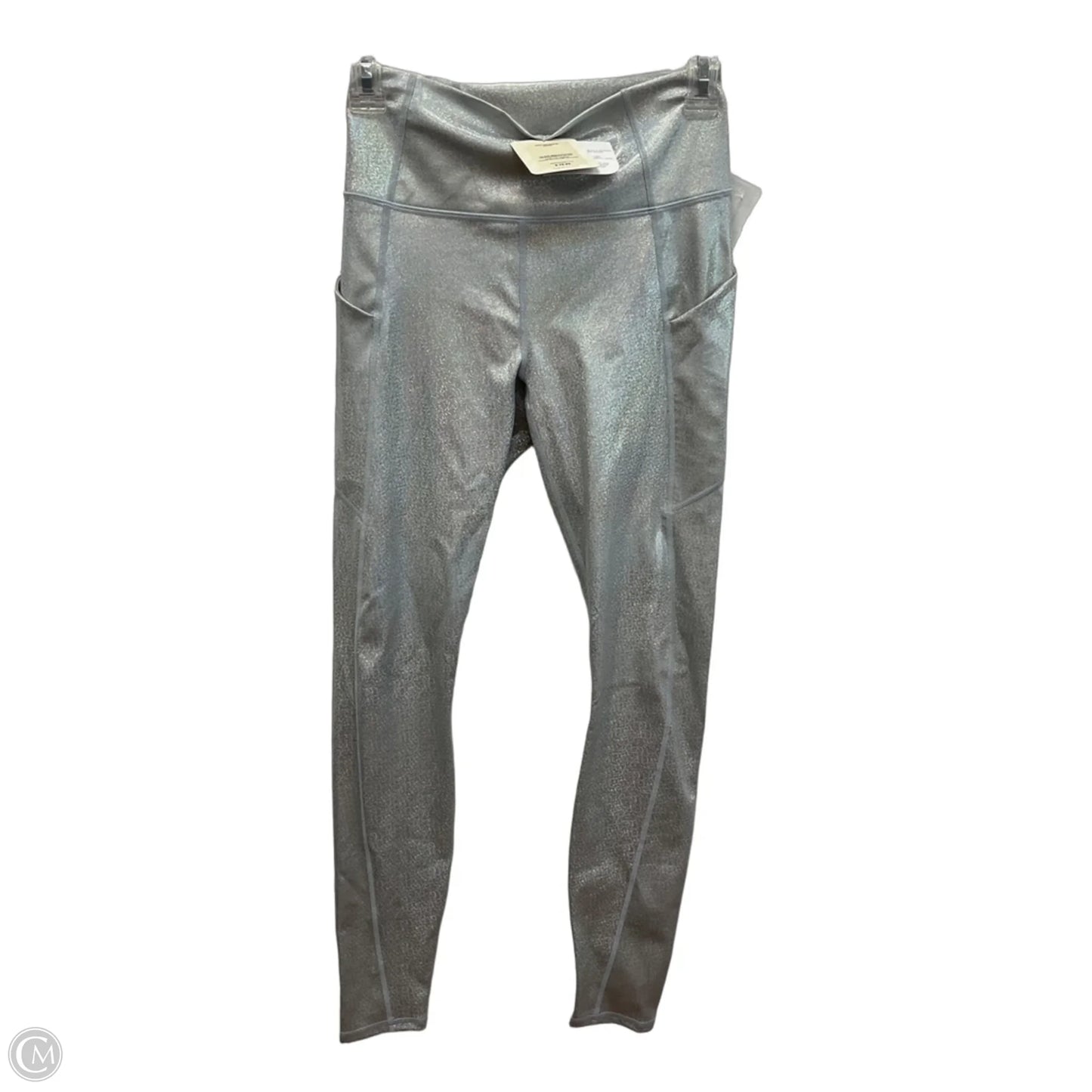 Athletic Leggings By Fabletics In Silver, Size: S