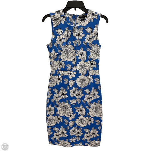 Dress Casual Midi By Banana Republic In Blue & White, Size: Xs