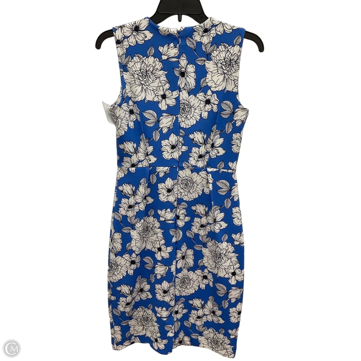 Dress Casual Midi By Banana Republic In Blue & White, Size: Xs