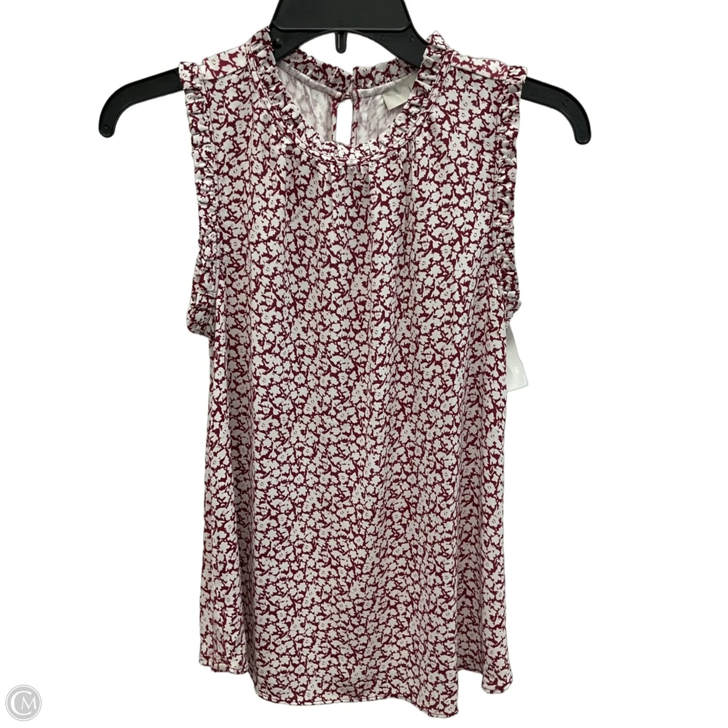 Top Sleeveless By Loft In Maroon, Size: Xsp