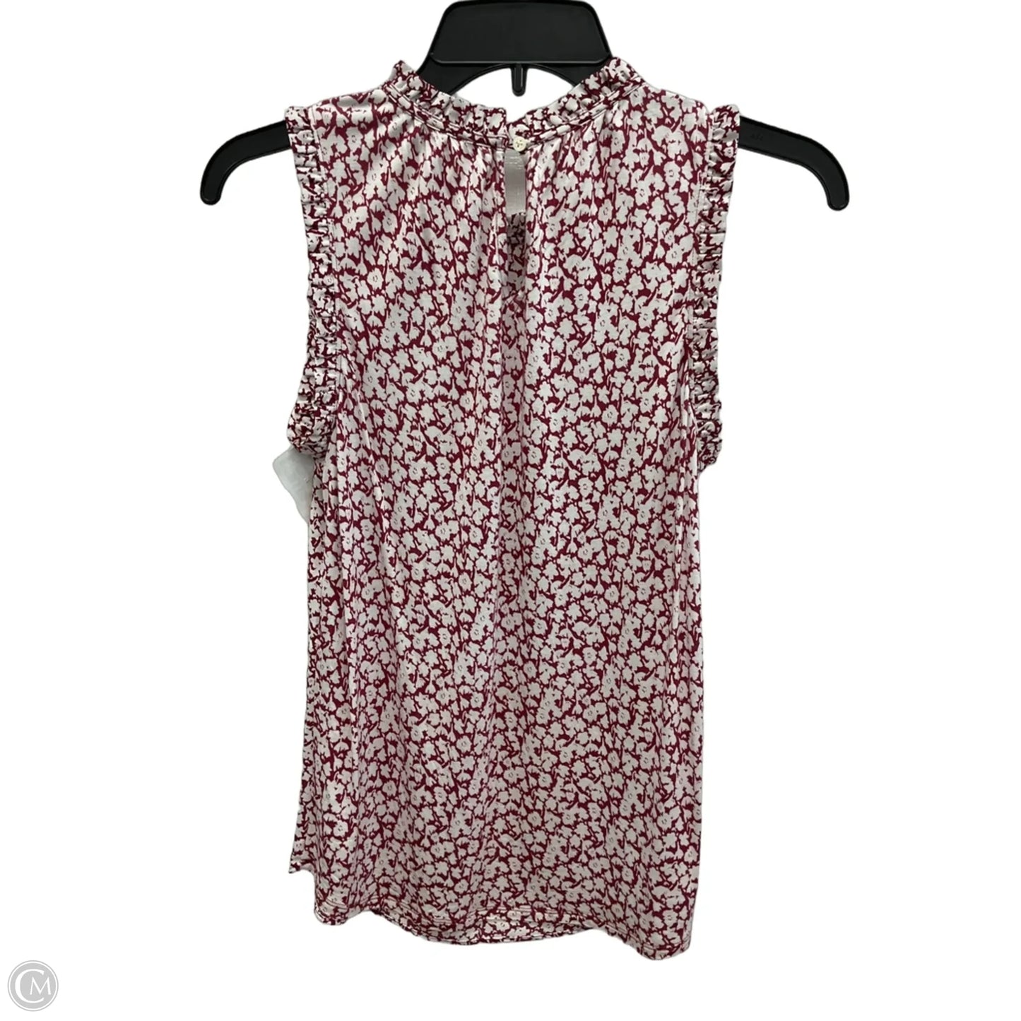 Top Sleeveless By Loft In Maroon, Size: Xsp