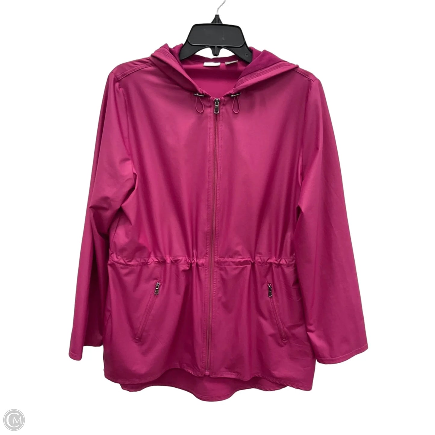 Jacket Windbreaker By Chicos In Pink, Size: M