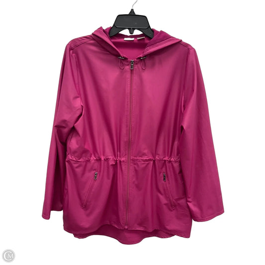 Jacket Windbreaker By Chicos In Pink, Size: M
