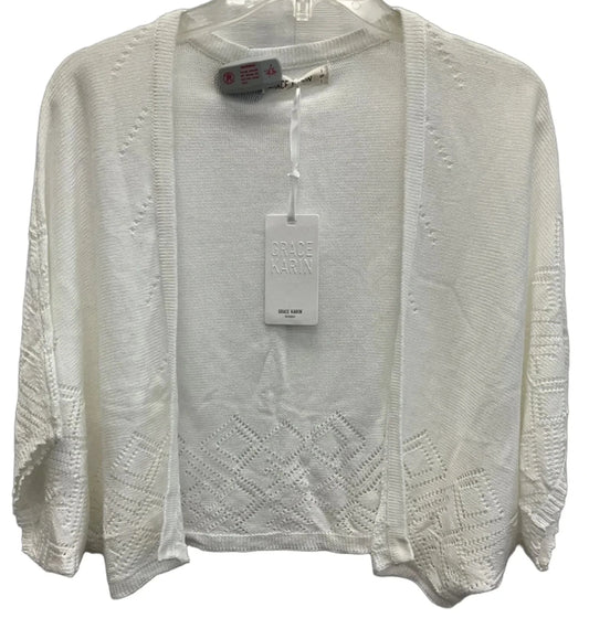 Cardigan By Grace Karin In White, Size: S