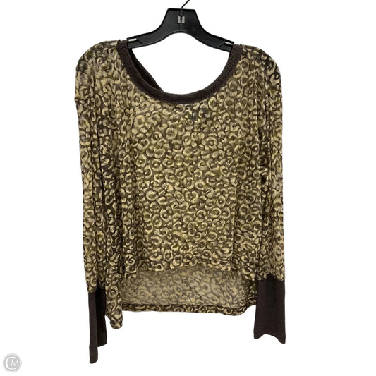 Top Long Sleeve By Pilcro In Leopard Print, Size: L