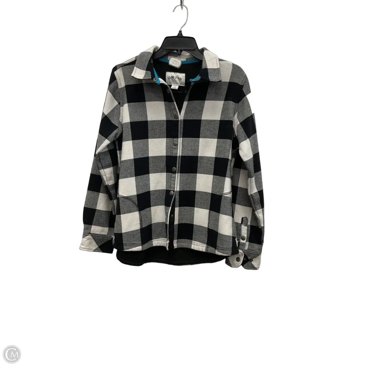 Jacket Shirt By Orvis In Plaid Pattern, Size: L