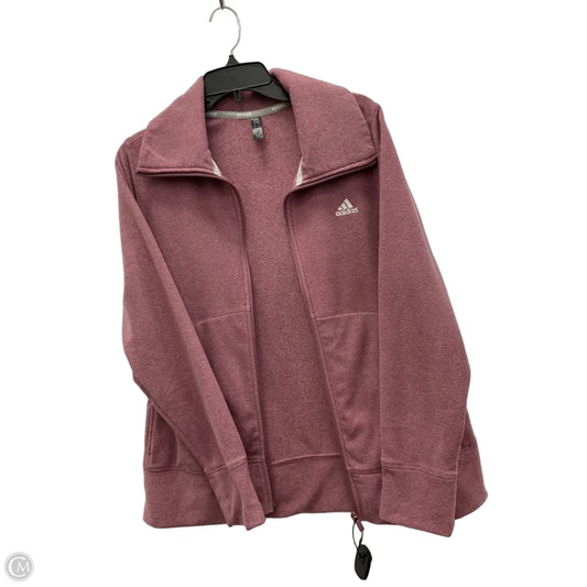 Athletic Jacket By Adidas In Pink, Size: L