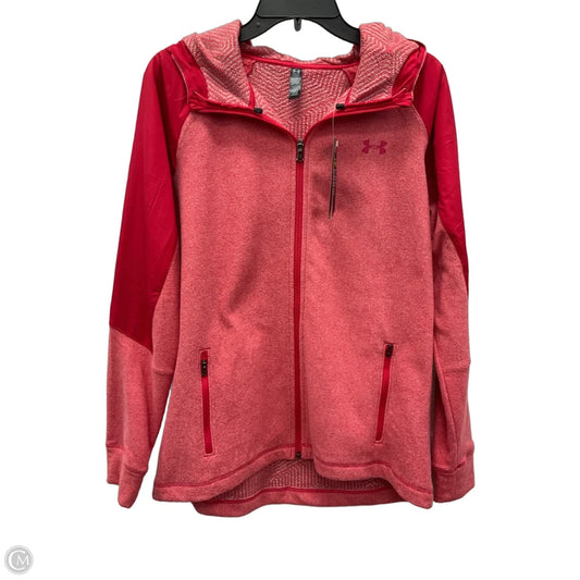 Athletic Jacket By Under Armour In Coral, Size: L