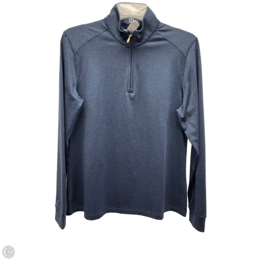 Athletic Top Long Sleeve Collar By Greg Norman In Blue, Size: M