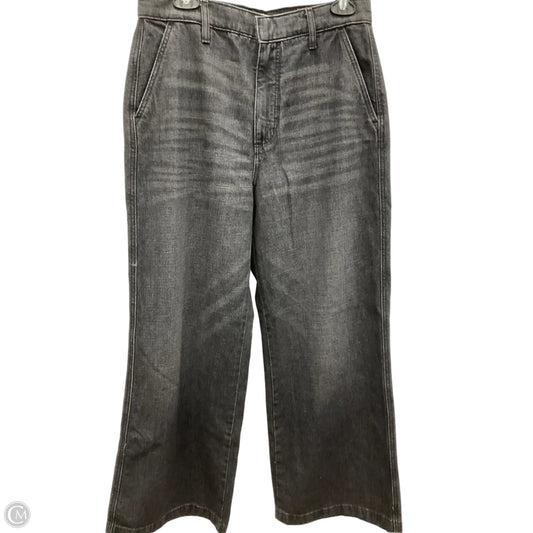 Jeans Wide Leg By Loft In Black Denim, Size: 10