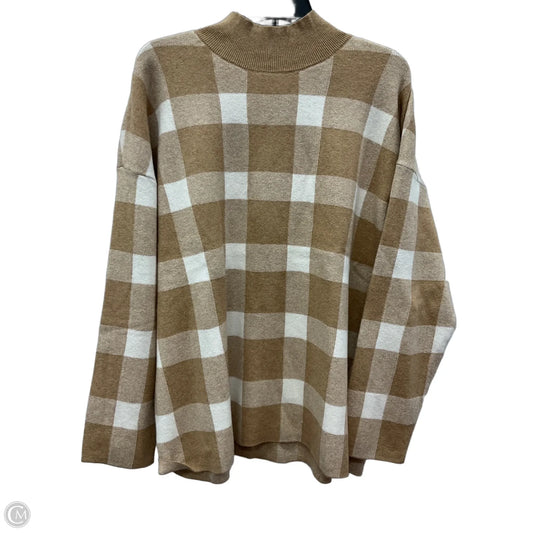Sweater By Loft In Plaid Pattern, Size: Xl