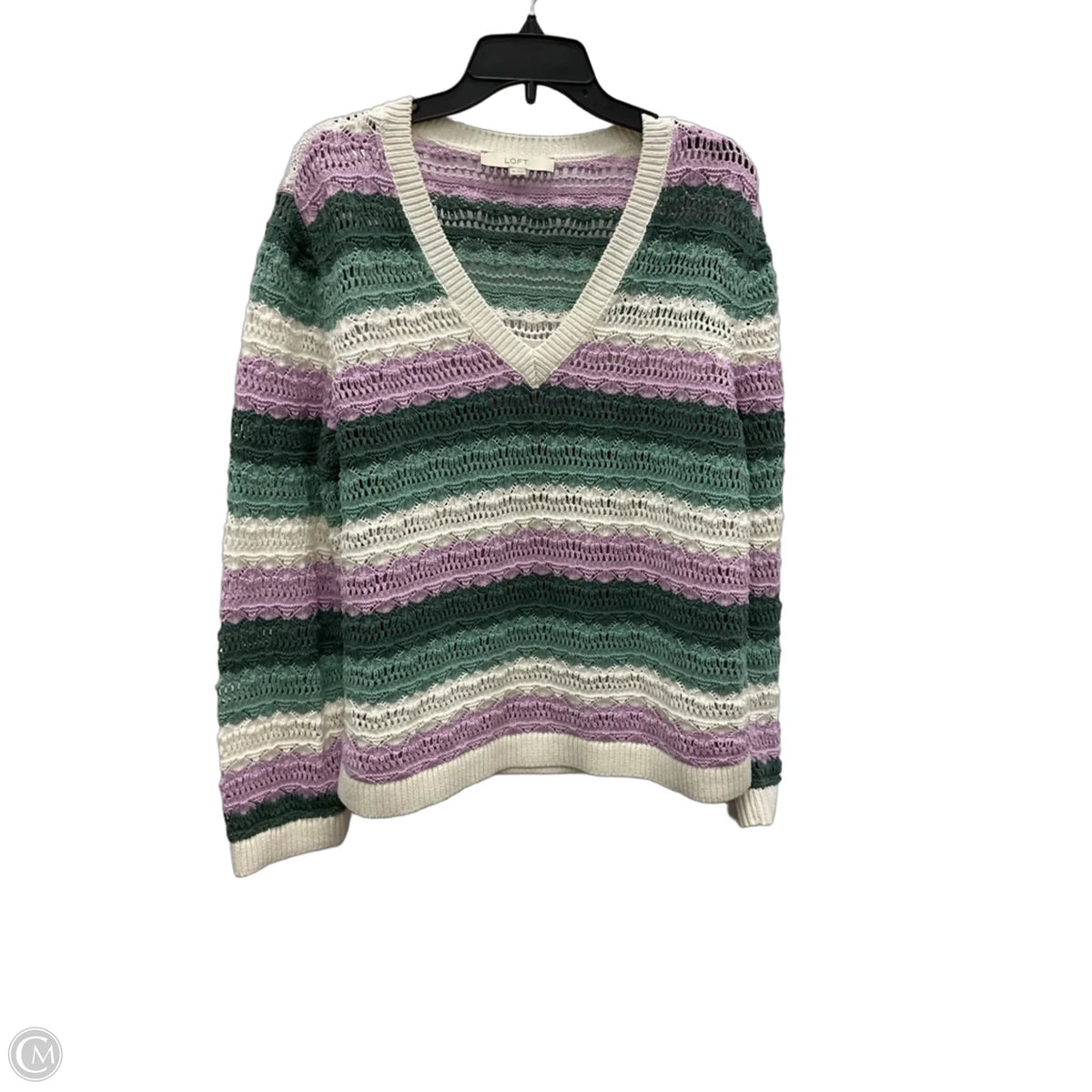 Sweater By Loft In Striped Pattern, Size: Xl