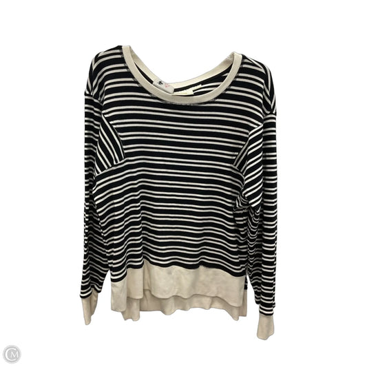 Top Long Sleeve By Maeve In Striped Pattern, Size: L